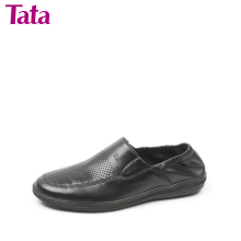 Tata/他她 牛皮D1428D正品 2012夏季休闲套脚男鞋