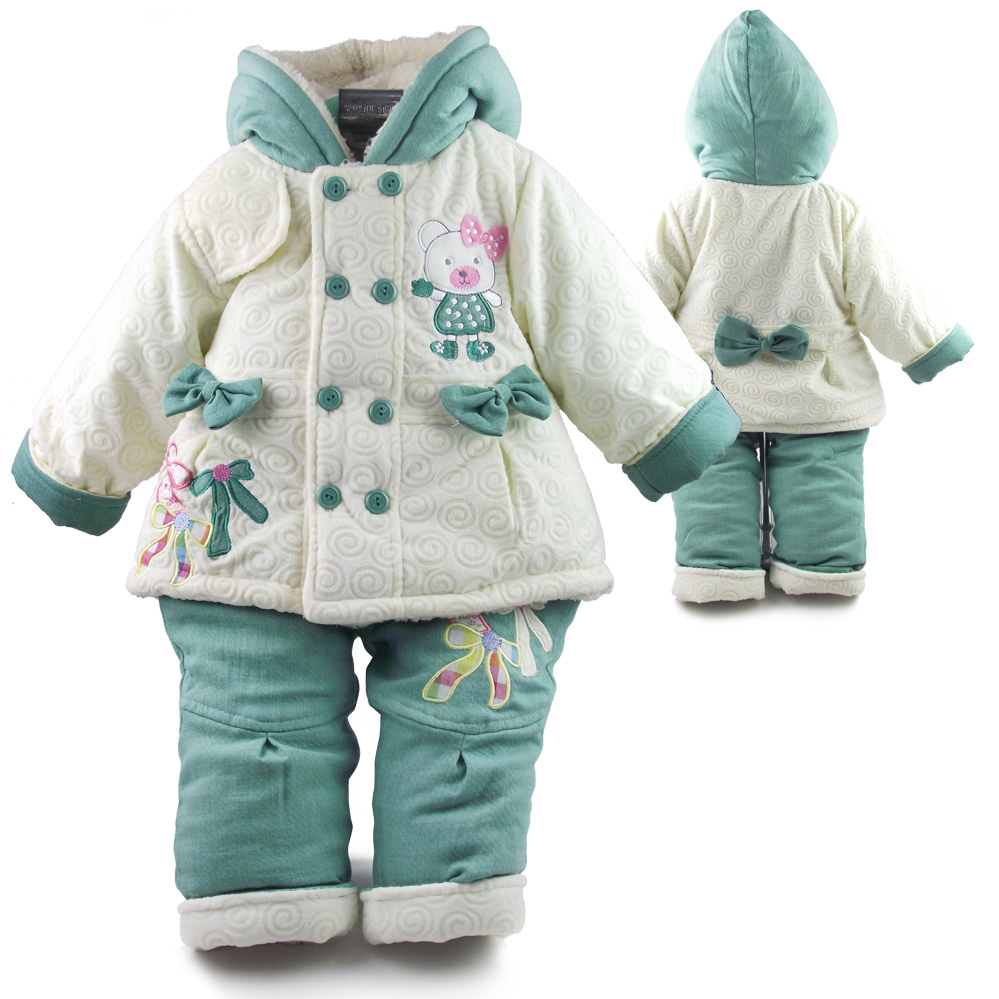 2012新款童装 小女童宝宝冬装 保暖两件套装 1
