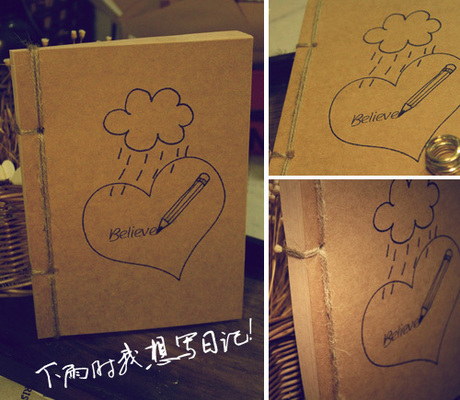 【下雨天我想写日记】●英文名定制 牛皮纸手