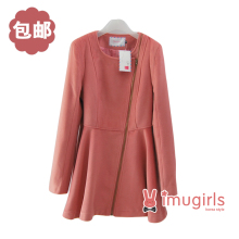 淘宝网新款春装外套imugirls优雅韩版时尚裙摆修身呢外套毛呢大衣-2色