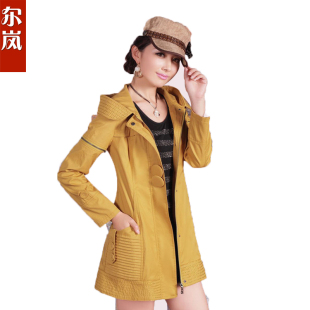 蘑菇街<em>女装</em> 女式风衣女<em>外套</em>春秋<em>中</em>长款 2012秋