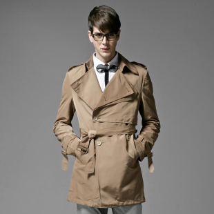 [卡其色]【春装特惠】春装新款 GXG 新款 时尚单排扣风衣#11108277-tmall.com天猫