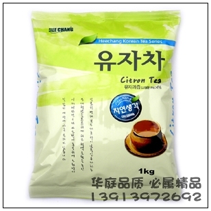  韩国正品蜂蜜柚子茶/投币咖啡机原料 进口柚子茶/速溶果汁/柚子粉