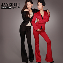淘宝网Janeouli 2012春新款欧美西服套装立体剪裁泡泡袖纯手工LKT09003