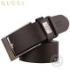 特价促销◆GUCCI/古驰 百搭款方扣 休闲时尚男士皮带 棕P38