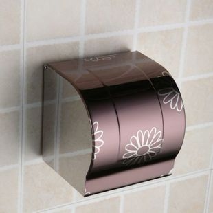 盾盛 欧式新款厕纸盒不沾指纹 不锈钢纸巾架 手
