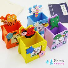 六一儿童节礼物 木质笔筒 韩国文具 学生奖品 笔筒 小礼物批发90g