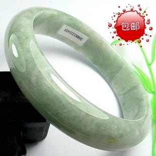  鸿福珠宝 天然翡翠A货/冰糯种  带彩高档手镯/带证书