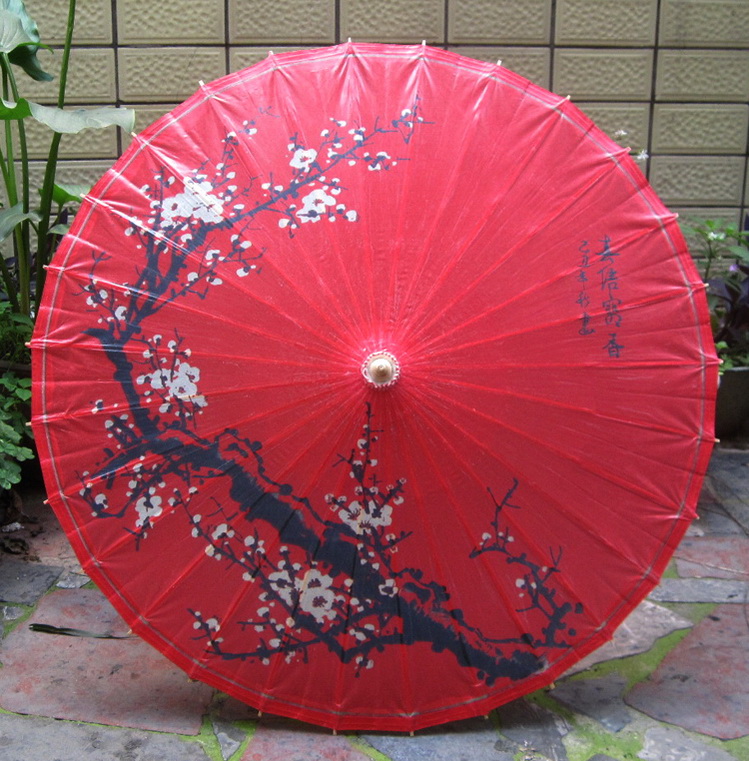 防雨防晒油纸伞弘艺 古典传统 泸州油纸伞 古代雨伞舞蹈 红底梅花在类目 居家日用, 伞/雨具/防雨/防潮, 伞中 - 来自Buy2taobao.com提供专业的淘宝代购服务
