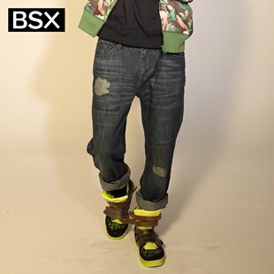 2012 new stock recommendation Giordano BSX Pant men's bag after  surface hole tide of cylindrical bovine 04111522