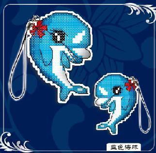 需预定:十字绣立体双面绣成品-蓝色海豚在类目 居家布艺, 十字绣及工具配件, 十字绣成品中 - 来自Buy2taobao.com提供专业的淘宝代购服务
