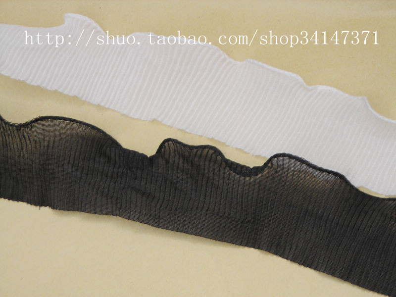 DIY 4CM black Sheer Organ lace Ruffled lace/Clothing Lace/Lace.The amount of straighteningin the Home Fabric , Sew DIY Material,Tools and finished products , Sew DIY Fitting/Accessories/Accessories , Lace category - from Buy2taobao.com to provide professional Taobao agent buy service