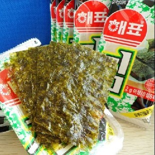  韩国进口烤海苔紫菜包饭材料 即食海苔日本寿司料理专用 10小袋装