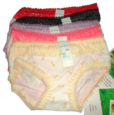 日韩系蕾丝边纯棉女<em>内裤批发</em>2-<em>3元</em> 超市<em>地摊</em>夜