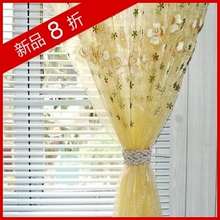 促H【花之物语】特价绣花纱/高档水溶绣窗纱/田园卧室/窗帘定做