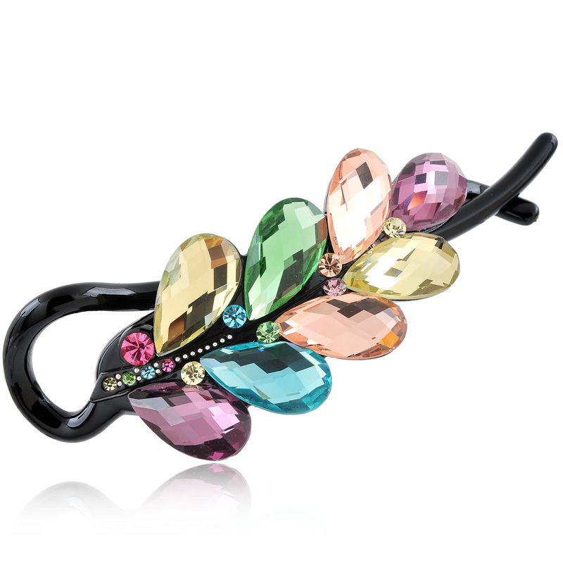 精品水晶树叶发夹...