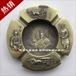  万泉 旅游纪念品 兵马俑合金烟灰缸 办公摆件 中国特色小礼品