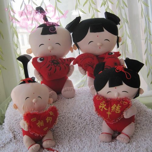 婚庆毛绒玩具批发*心心相印*压床娃娃情侣娃娃大号婚庆喜娃 婚庆毛绒玩具批发*心心相印*压床娃娃情侣娃娃大号婚庆喜娃
