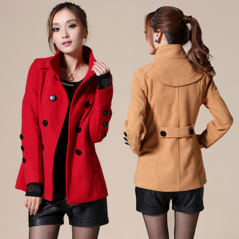 2013 spring new Korean ladies ' slim fit long Barret in plus size long sleeve trench coat women's coat