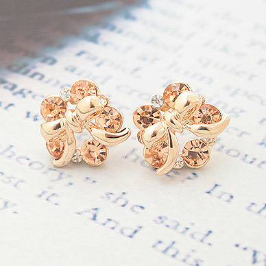 精致小奥钻耳钉 韩版可爱耳饰耳环...