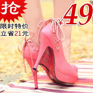 New spring/summer 2012 danxie Korean clearance wedding shoes platform high heel platform shoes sweet light exit codes