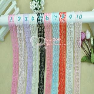  缎带 丝带 手工发饰20MM 10色 单边花边蕾丝镂空带 diy饰品配件