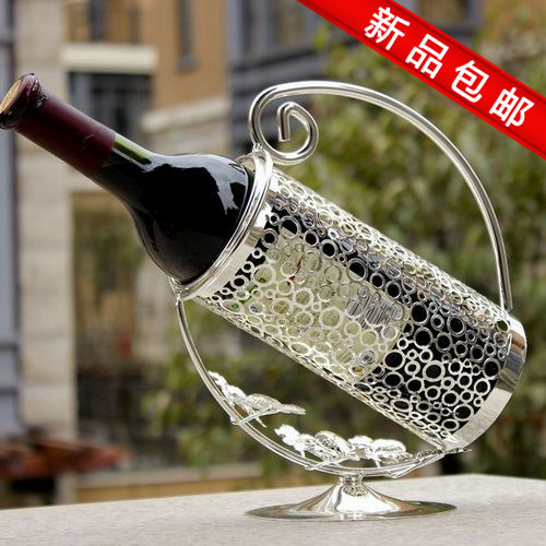 【新款包邮】镀银款 高贵 典雅 红酒架 欧式 非不锈钢葡萄酒架