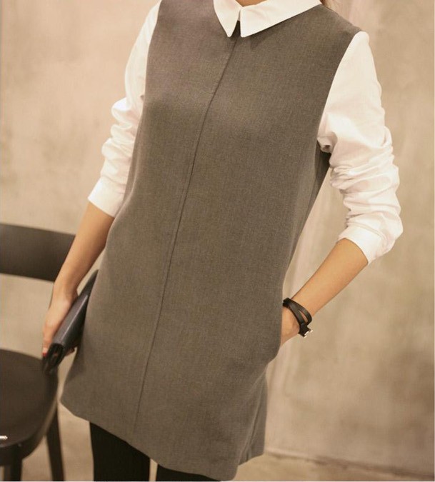 韩版百搭修身娃娃领...