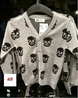 上下架计划:HM童装新款正品原单男童细针织开衫衣毛线衣灰色骷髅外套专柜同步