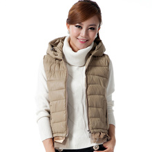 织朵亮面荷叶边带帽加厚棉马甲背心韩版女款时尚马夹大码2012春装