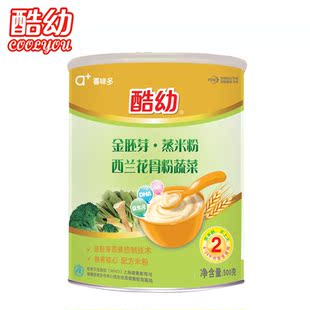 酷幼 西兰花骨粉蔬菜蒸米粉 6至24个月宝宝 婴幼儿营养米糊 罐装