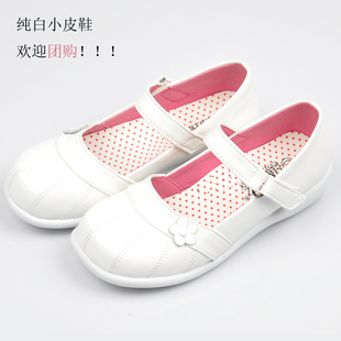  专柜正品韩版进口PU简单设计儿童皮鞋公主鞋女童皮鞋白色鞋子