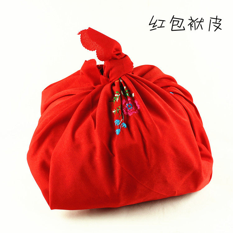 婚庆用品 结婚鸳鸯戏水红包袱/包福皮 高档加厚棉布料  花边刺绣