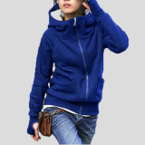 型尚区间2010新款 大码女装秋装 韩版宽松长袖连帽卫衣/外套 9135