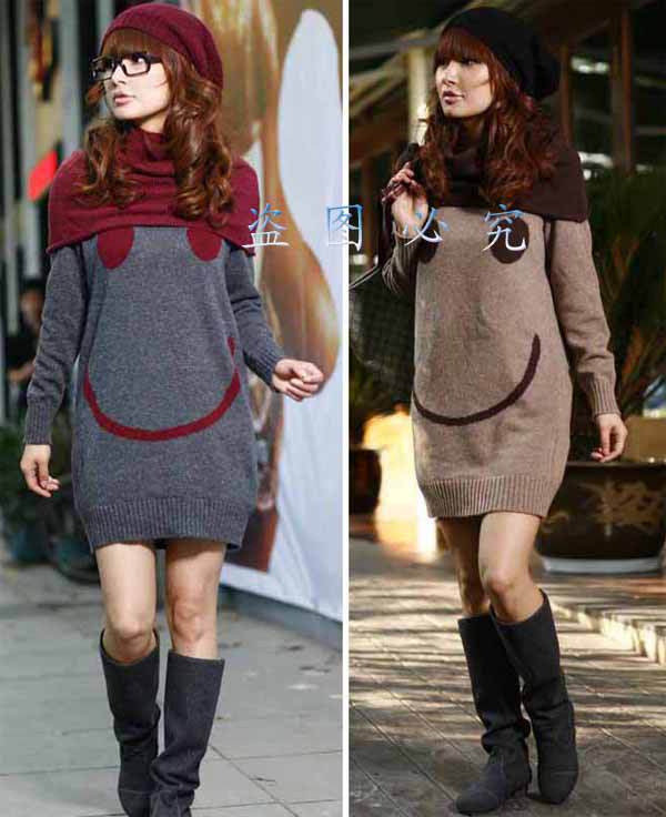 正品实拍-JN118日韩流行宽松<em>休闲高领长款毛</em>