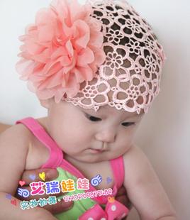  婴儿童发饰 宝宝发带 夏季镂空发网 花朵发带 百天拍照 生日礼物