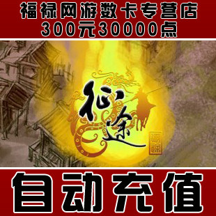 巨人一卡通300元点卡/征途点卡/征途300元30000点卡★自动充值