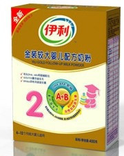  伊利奶粉 伊利金装A+B婴幼儿奶粉 2段400g盒装奶粉