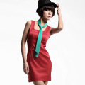 中国红时尚party晚会洋装礼服连身裙 EL0118021