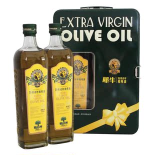  特级初榨橄榄油礼盒西班牙进口犀牛750ml*2  团购送礼福利 包邮