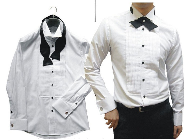 缘享上海实体店男士礼服衬衫定制 男士结婚衬衫 宴会修身袖扣衬衫