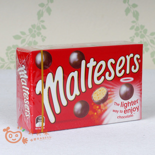  澳大利亚进口巧克力 maltesers麦提莎 脆心 牛奶朱古力麦丽素90g