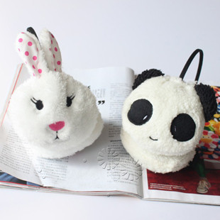 Cute Panda plush warm winter/rabbit ears covered her warm covers super cute cartoon warm ear cover 60g
