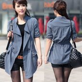Hong Xin Yu installed the new Korean version of the 2012 spring and summer fashion spring qualities sleeve drawstring windbreaker jacket cardigan
