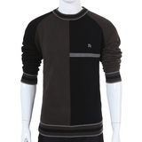 奴加绒加厚保暖羊毛衫 植绒圆领针织<em>男毛衣</em>h3