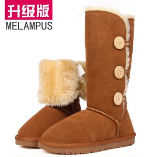  一粒扣雪地靴5803中筒靴女鞋三粒扣纽扣靴保暖女靴子 包邮