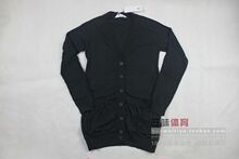 Adidas 三叶草 女子长款纯色开衫 黑 P01931