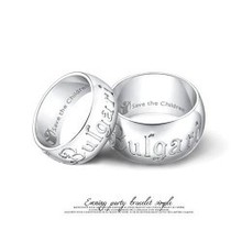 Bvlgari 125 Aniversario Edición Limitada de titanio acero parejas anillo al anillo