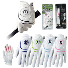 冲冠促销正品 Footjoy WeatherSof FJ女士高尔夫手套双手 女款