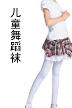 3305正品永春千纸鹤 儿童天鹅绒芭蕾舞蹈袜 连裤袜打底 白色 粉红